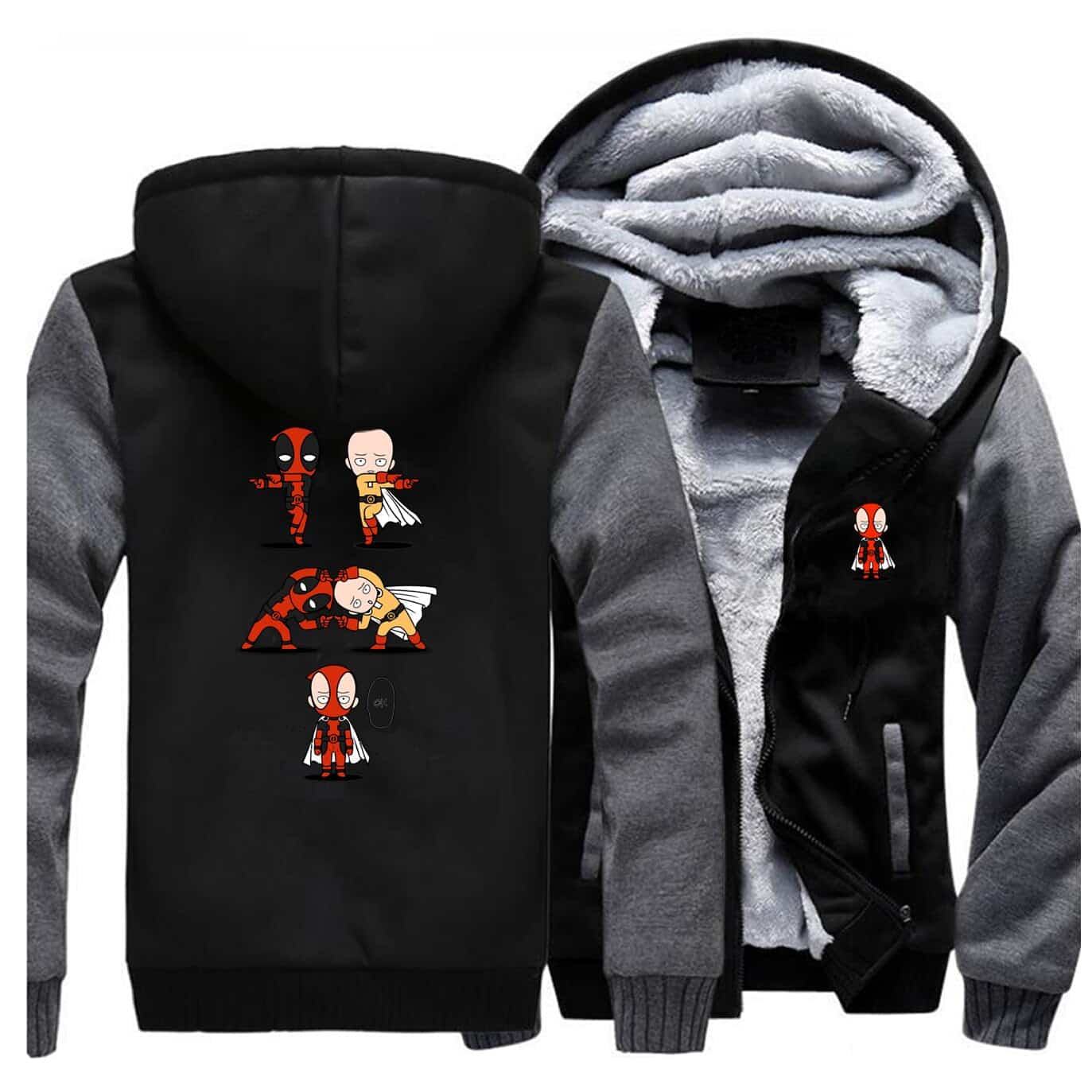 One Punch Man Saitama Deadpool Fleece Jacket