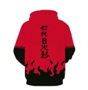 Red Konoha Hooded Sweatshirt Adult Men Women Long Sleeve Manga Pull Hoodie