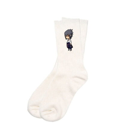 Naruto Sasuke White Cream Socks