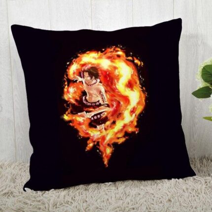 One Piece Ace Burning Fist Cushion Cover