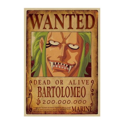Bartolomeo One Piece Wanted Poster