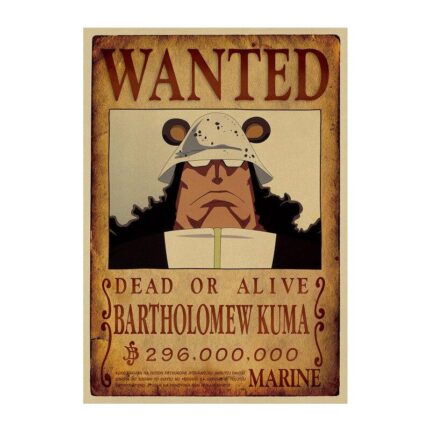 Wanted Poster For Bartolomeo And Kuma From One Piece