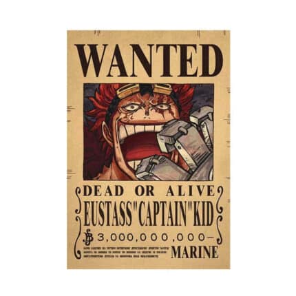 One Piece Wanted Poster For Captain Kid