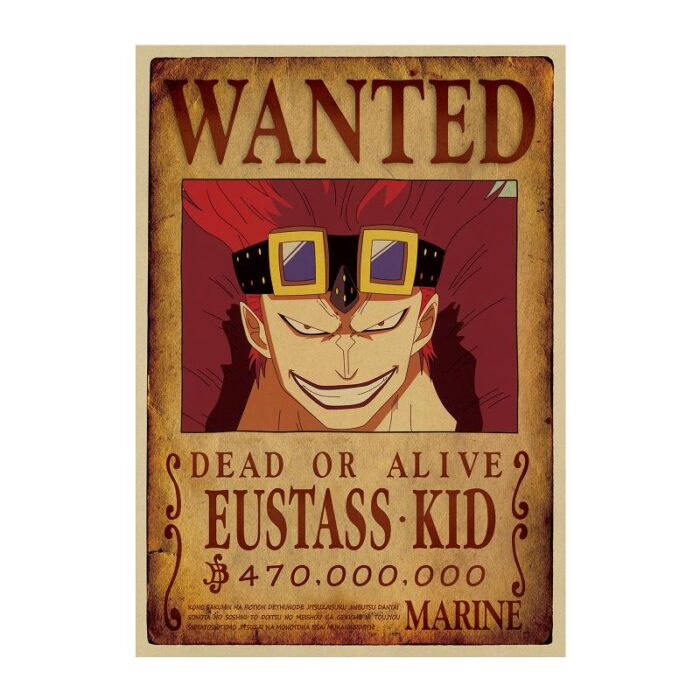 One Piece Wanted Poster Of Eustass Kid