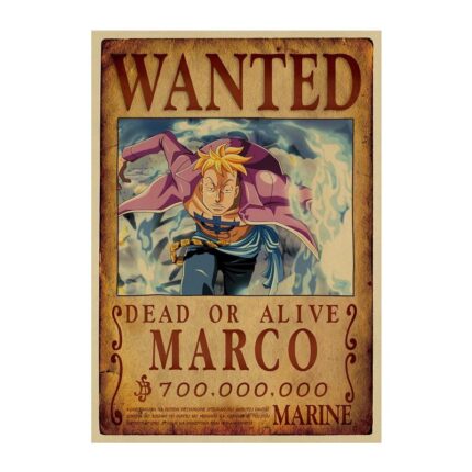 One Piece Wanted Poster Of Marco