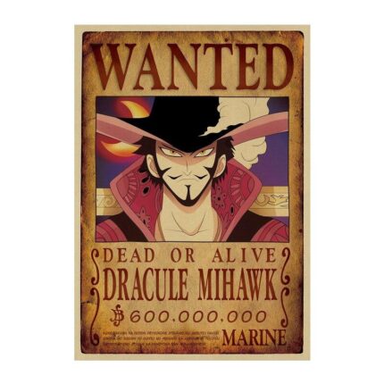 One Piece Wanted Poster For Mihawk