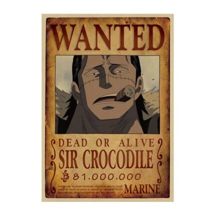 One Piece Poster Wanted Sir Crocodile