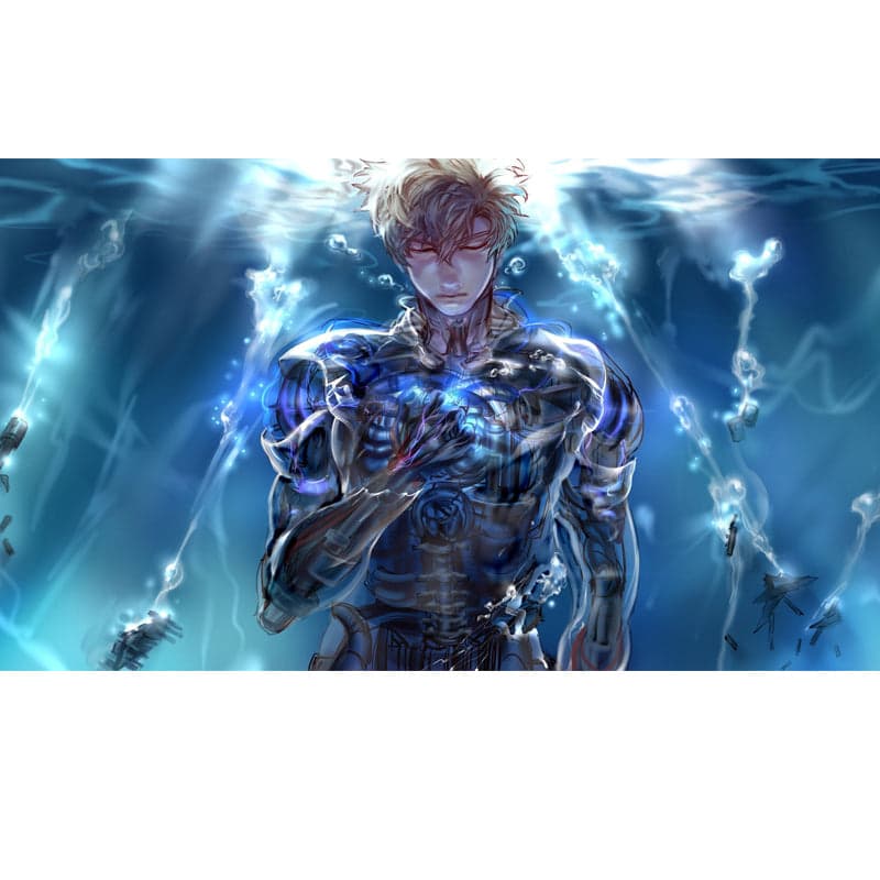 One Punch Man Genos Drowned Poster