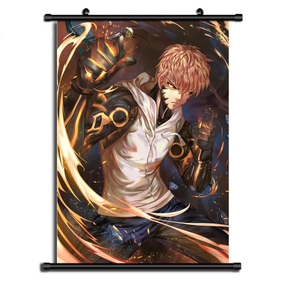 One Punch Man Xxl Genos Flame Poster
