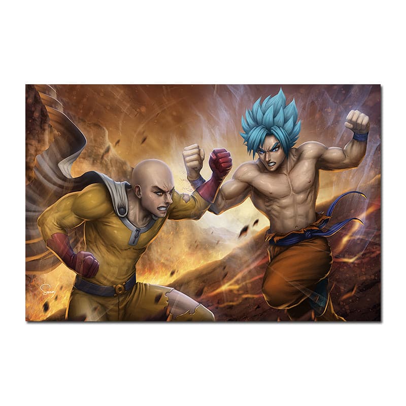 Saitama Vs Goku Poster