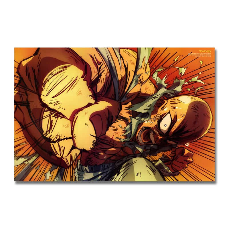 Canvas Poster One Punch Man Angry Saitama