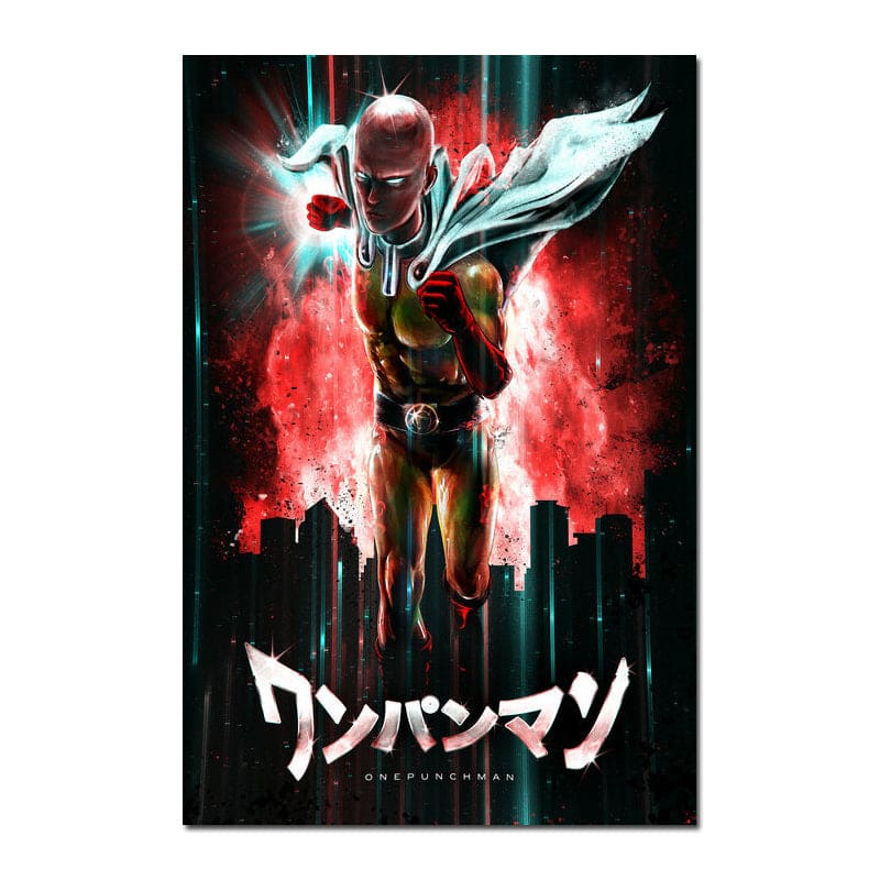 Canvas Poster One Punch Man Saitama Superhuman