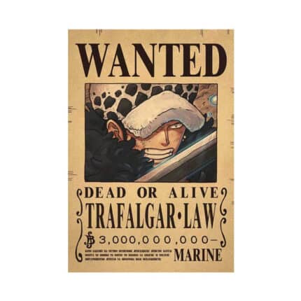 Affiche Recherchée One Piece Trafalgar Law