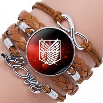 Attack On Titan Leather Bracelet