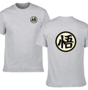 Dragon Ball Z Manga Short-sleeved Kanji T-shirt (5 Colors) For Men And Women With Flocking