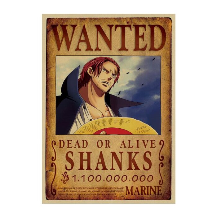 One Piece Wanted Poster Of Shanks