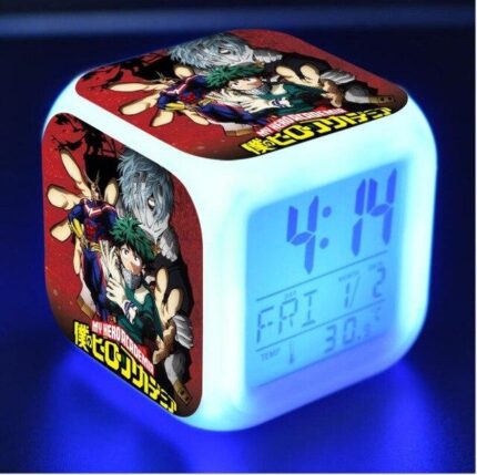 My Hero Academia Alarm Clock Featuring All Might, Izuku, And Tomura Shigaraki.