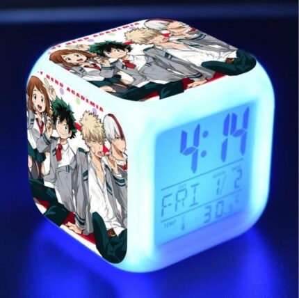 My Hero Academia Alarm Clock Featuring Katsuki, Ochaco, And Izuku.