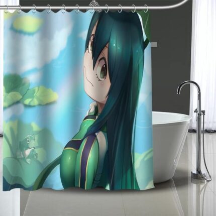 My Hero Academia Tsuyu Shower Curtain