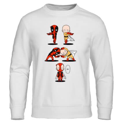 One Punch Man Saitama And Deadpool Fusion Sweatshirt