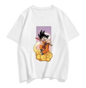 Goku Kinto Dragon Ball Flocked Adult Men Women Short Sleeve T-shirt