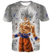 Goku Ultra Instinct 3d T-shirt Adult Men Women Short Sleeve Manga Dragon Ball Z