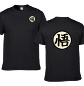 Dragon Ball Z Manga Short-sleeved Kanji T-shirt (5 Colors) For Men And Women With Flocking