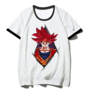 Dragon Ball Super Manga Flocked Adult Men's And Women's Short Sleeve T-shirt