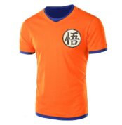 Dragon Ball Z Manga Orange Flocked Adult Men's Women's Short Sleeve T-shirt