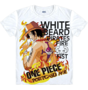 One Piece Ace T-shirt With Fiery Fists