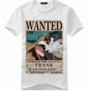 T-shirt One Piece Wanted Franky