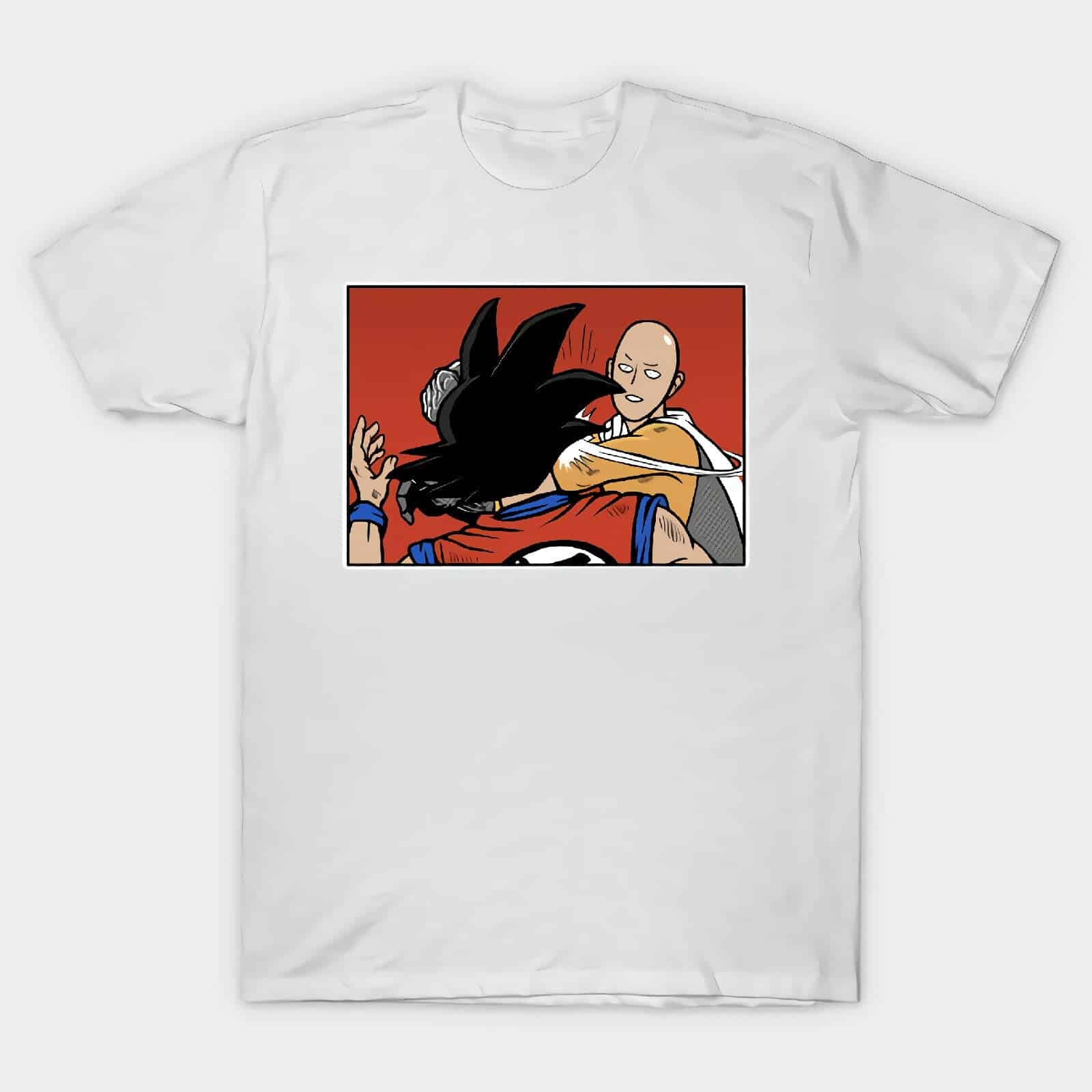 T-shirt One Punch Man Saitama Slapping Goku
