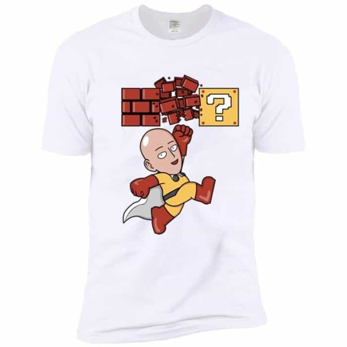 T-shirt One Punch Man Saitama Mario Bros