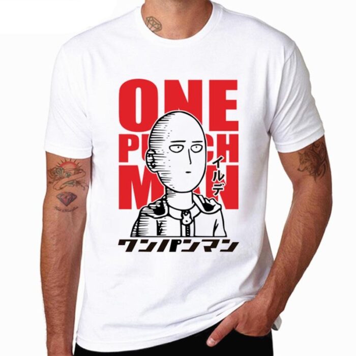 One Punch Man Saitama Opm Red T-shirt