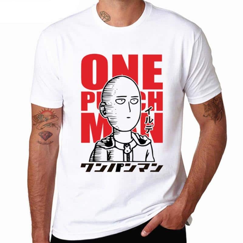 One Punch Man Saitama Opm Red T-shirt