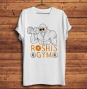 Awesome Turtle Roshi's Gym Dbz Flocked Adult Men Women Short Sleeve T-shirt