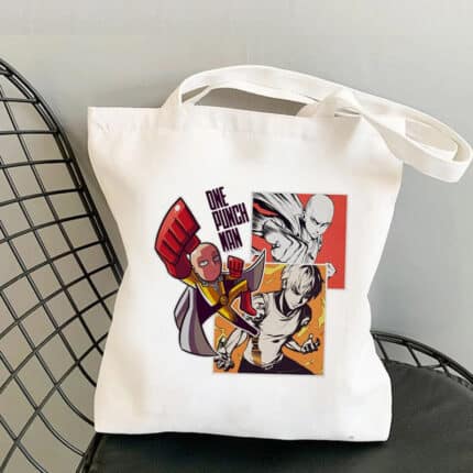 Tote Bag Featuring Saitama Caricature